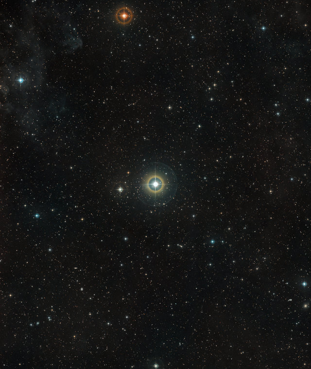 The sky around the star 51 Pegasi (Image ESO/Digitized Sky Survey 2)
