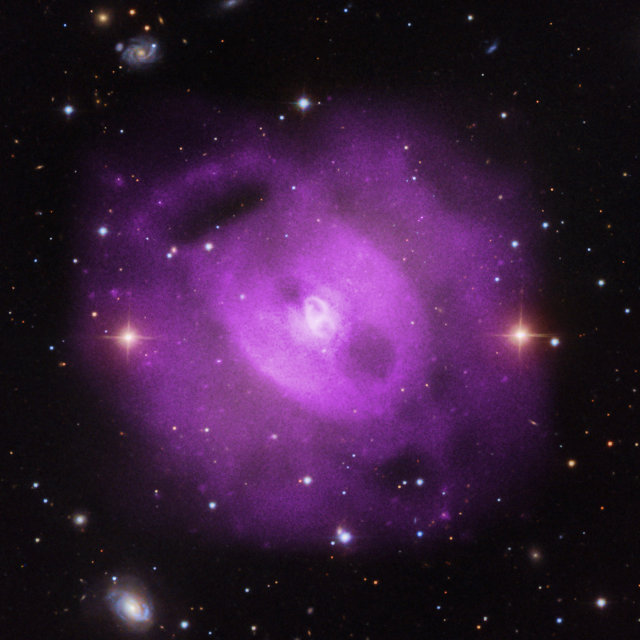 The galaxy group NGC 5813 observed with the Chandra X-Ray Observatory (Image X-ray: NASA/CXC/SAO/S.Randall et al., Optical: SDSS)