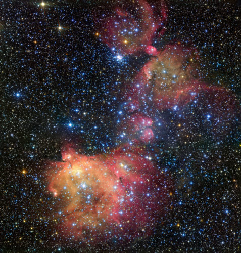 The LHA 120-N55 nebula photographed by the VLT (Photo ESO)