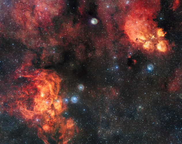 NGC 6334 and NGC 6357 (Image ESO)