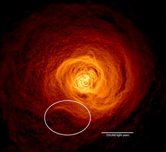 X-ray image of the hot gas in the Perseus galaxy cluster (Image NASA's Goddard Space Flight Center/Stephen Walker et al.)