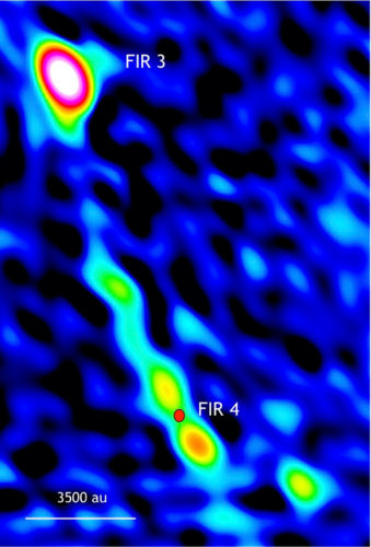 FIR 3 (HOPS 370) and FIR 4 (HOPS 108) (Image Credit: Osorio et al., NRAO/AUI/NSF)