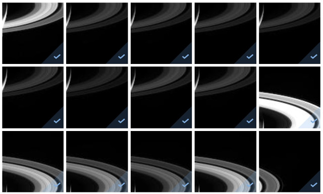 The last pictures of Saturn's rings taken by the Cassini space probe (Image NASA/JPL)