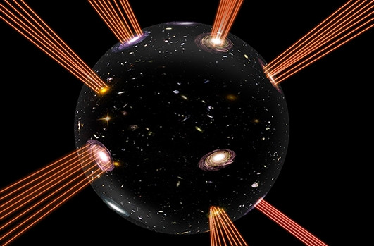Artist's concept of the universe on a 5D bubble (Image courtesy Suvendu Giri)