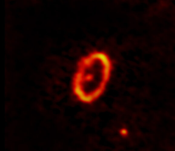 The HD 53143 system seen by ALMA (Image ALMA (ESO/NAOJ/NRAO)/M. MacGregor (U. Colorado Boulder); S. Dagnello (NRAO/AUI/NSF))