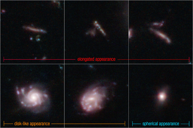 Some examples of the galaxies observed during the Cosmic Evolution Early Release Science (CEERS) survey