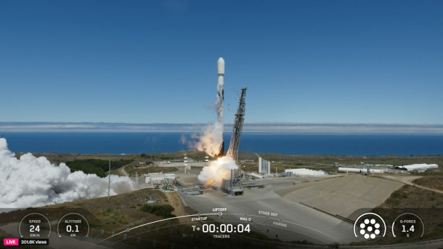 The TRACERS satellites blasting off atop a Falcon 9 rocket (Image SpaceX)