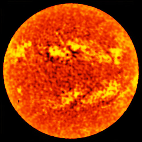 The solar disc seen by ALMA (Image ALMA (ESO/NAOJ/NRAO))