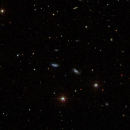A group of dwarf galaxies (Image courtesy Sloan Digital Sky Survey)
