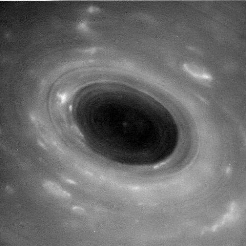 The storm at Saturn's north pole (Photo NASA/JPL-Caltech/Space Science Institute)