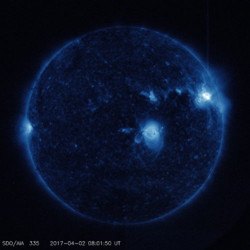 The Sun right before the first flare's peak (Photo NASA/SDO)
