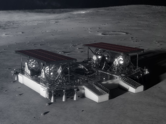 Artist's concept of lander on the Moon's surface (Image NASA)