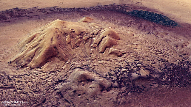 Perspective view of Moreux Crater on Mars