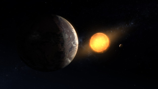 Artist's concept of the exoplanet Kepler-1649c and its star (Image NASA/Ames Research Center/Daniel Rutter)