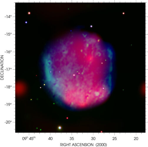 Hoinga in a composition of X-Ray and radio wave emissions
