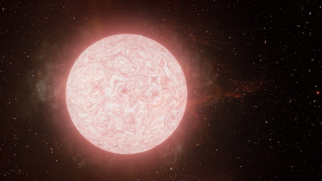 Artist's concept of a red supergiant star exploding (Image courtesy W.M. Keck Observatory/Adam Makarenko)