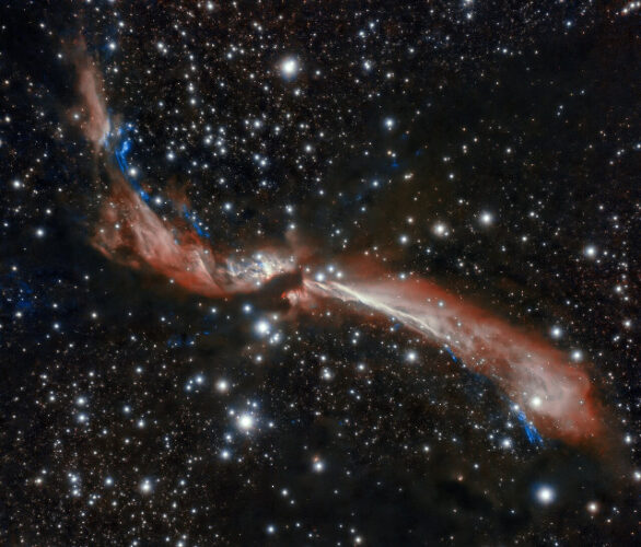 The jet MHO 2147 (Image International Gemini Observatory/NOIRLab/NSF/AURA. Acknowledgments: PI: L. Ferrero (Universidad Nacional de Córdoba))