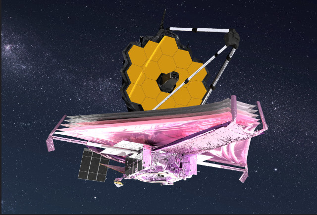 Illustration of the James Webb Space Telescope (Image NASA GSFC/CIL/Adriana Manrique Gutierrez)