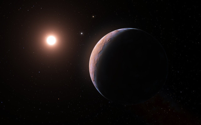 Artist’s impression of Proxima d and Proxima Centauri (Image ESO/L. Calçada)