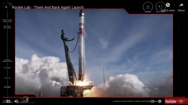 The Electron rocket starts "There And Back Again" mission (Image courtesy Rocket Lab)