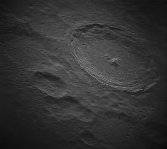 Radar image of Tycho Crater on the Moon (Image NRAO/AUI/NSF)