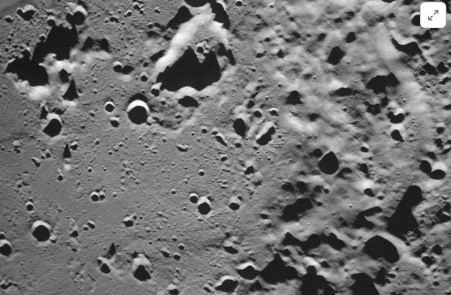 Photo of the Moon surface taken by the Luna 25 lander (Photo courtesy Roscosmos)