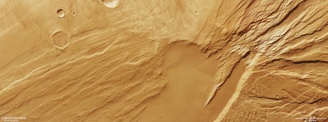 The area around the Acheron Fossae region on Mars