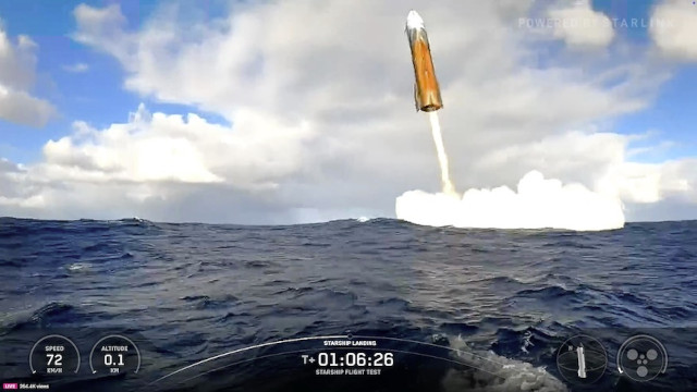 Starship 37's splashdown (Image: SpaceX)