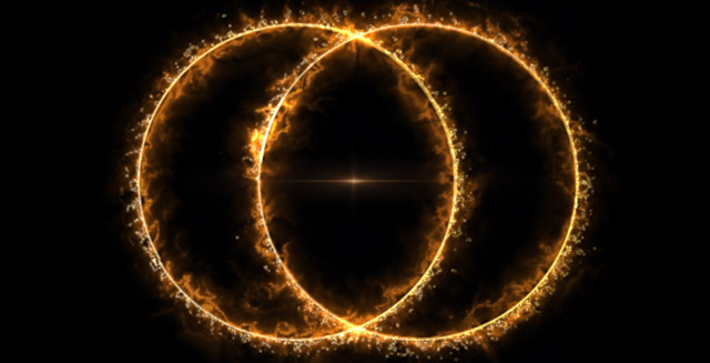 A screenshot from the animation reproducing the odd radio circle RAD J131346.9+500320