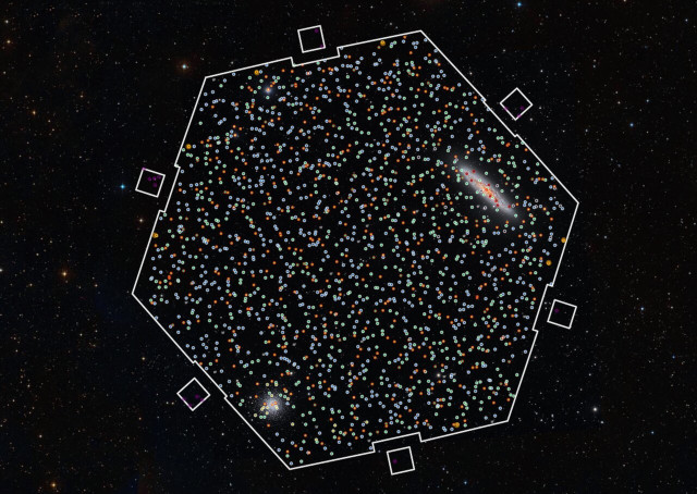 4MOST first-light field-of-view