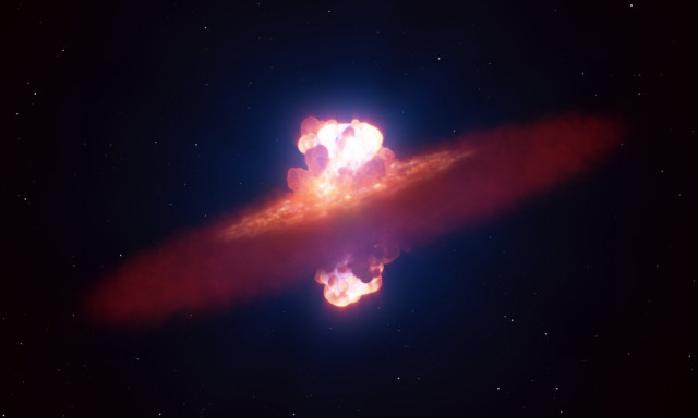 Artist's impression of the first stages of supernova SN 2024ggi (Image ESO/L. Calçada)