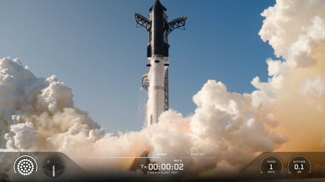 Starship 40 lifts off atop the Super Heavy 20 (Image courtesy of SpaceX)