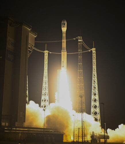 The Sentinel-3C and FLEX satellites lift off atop a Vega-C rocket (Photo: ESA–S. Corvaja. ESA Standard Licence)
